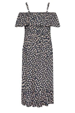 LIMITED COLLECTION Curve Navy Blue Daisy Print Cold Shoulder Dress 15 LIMITED COLLECTION Curve Navy Blue Daisy Print Cold Shoulder Dress -Saga Dresses Shop a4c9fe86 71b0 46 215642 Y