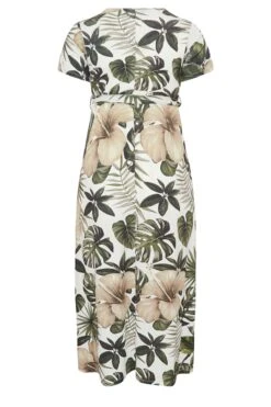 YOURS Curve White Tropical Leaf Print Wrap Dress 11 YOURS Curve White Tropical Leaf Print Wrap Dress -Saga Dresses Shop a5d6e9e5 4cd6 49 301990 Y