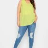 YOURS Curve Lime Green Cami Vest Top