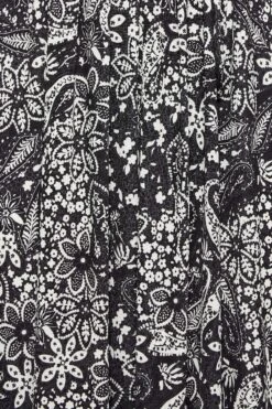 YOURS Curve Black Paisley Print Wrap Maxi Dress 9 YOURS Curve Black Paisley Print Wrap Maxi Dress -Saga Dresses Shop a9a0bc30 ca96 42 302074 Z