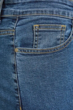 YOURS Curve Blue Stretch Wide Leg Cropped Jeans -Saga Dresses Shop a9af72fd 9e1f 41 142917 S