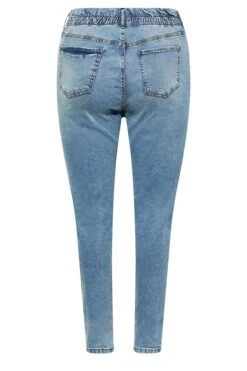 YOURS Curve Blue Ripped Elasticated Stretch MOM Jeans 11 YOURS Curve Blue Ripped Elasticated Stretch MOM Jeans -Saga Dresses Shop aa93fac1 1496 47 143020 Y
