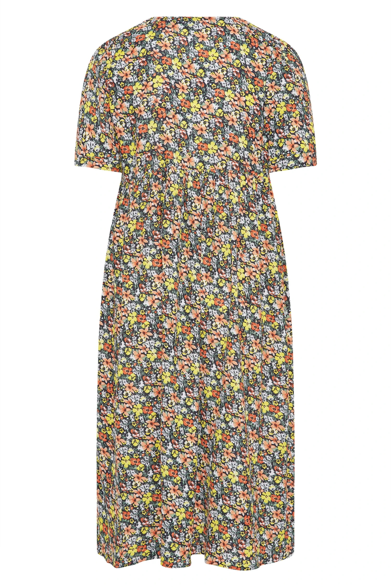 LIMITED COLLECTION Curve Yellow Floral Drop Pocket Smock Dress 6 LIMITED COLLECTION Curve Yellow Floral Drop Pocket Smock Dress - Image 6