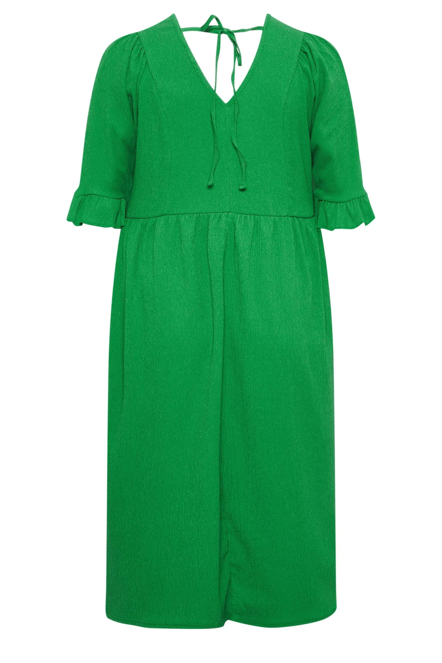 YOURS Curve Green Textured Smock Midi Dress 7 YOURS Curve Green Textured Smock Midi Dress - Image 7