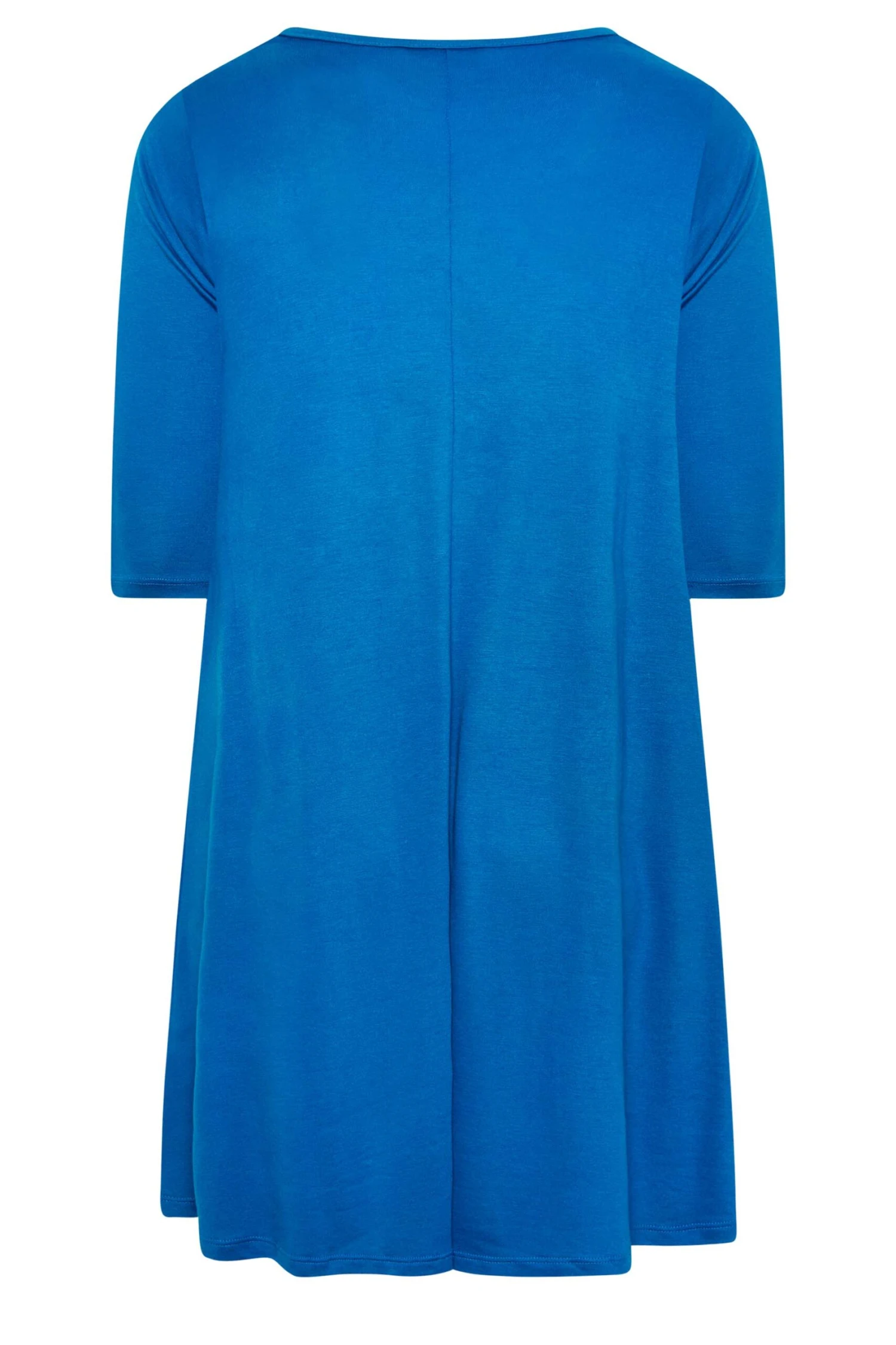 YOURS Curve Cobalt Blue Drape Pocket Dress 6 YOURS Curve Cobalt Blue Drape Pocket Dress - Image 6