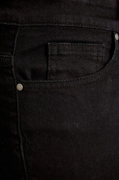 YOURS Curve Black Stretch Wide Leg Cropped Jeans -Saga Dresses Shop ab643d9e 3a64 4a 142918 S