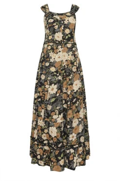 YOURS Curve Black Floral Tiered Maxi Sundress 10 YOURS Curve Black Floral Tiered Maxi Sundress -Saga Dresses Shop ac0fd323 0444 46 137470 X