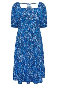 YOURS Curve Blue Ditsy Print Square Neck Midaxi Dress 10 YOURS Curve Blue Ditsy Print Square Neck Midaxi Dress -Saga Dresses Shop ac46192f 39f2 45 137513 X