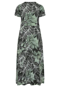 YOURS Curve Black Leaf Print V-Neck Midaxi Dress 11 YOURS Curve Black Leaf Print V-Neck Midaxi Dress -Saga Dresses Shop accd4f46 8a7d 45 302227 Y