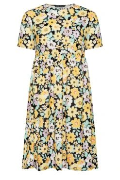 YOURS PETITE Curve Yellow Floral Print Smock Dress 12 YOURS PETITE Curve Yellow Floral Print Smock Dress -Saga Dresses Shop ae9e4481 39b4 41 174426 X