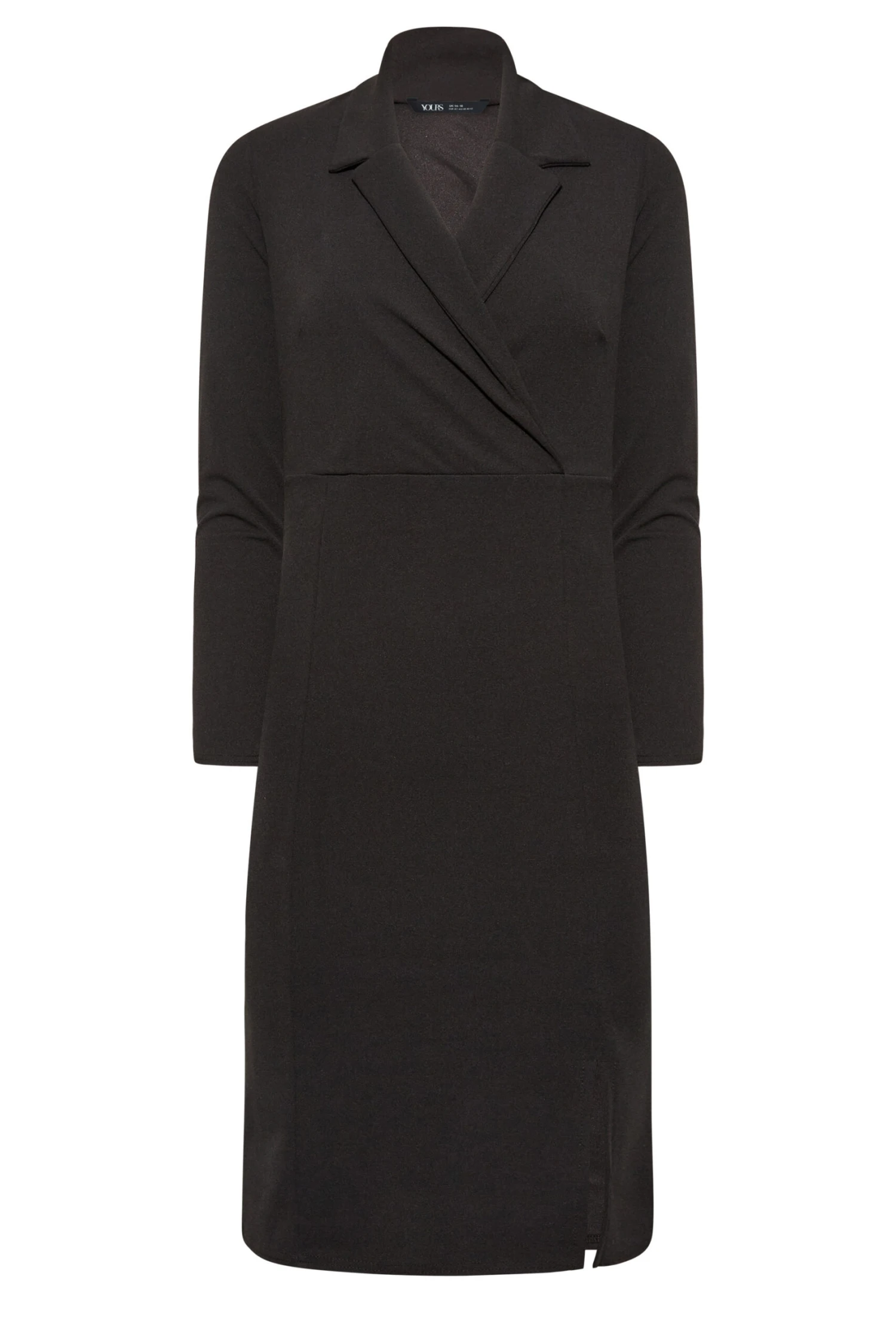 YOURS PETITE Curve Black Scuba Blazer Dress 5 YOURS PETITE Curve Black Scuba Blazer Dress - Image 5