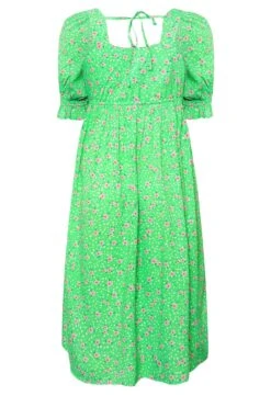 LIMITED COLLECTION Curve Green Floral Print Sweetheart Dress 13 LIMITED COLLECTION Curve Green Floral Print Sweetheart Dress -Saga Dresses Shop b094e0c8 f1b4 4f 215678 Y