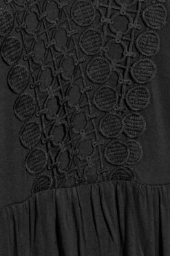 YOURS Curve Black Crochet Trim Long Sleeve Tunic Top -Saga Dresses Shop b106caf0 41ed 40 320337 Z