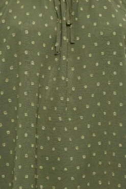 YOURS Curve Khaki Green Gypsy Dobby Top -Saga Dresses Shop b1e77a8c d7a5 44 174282 Z