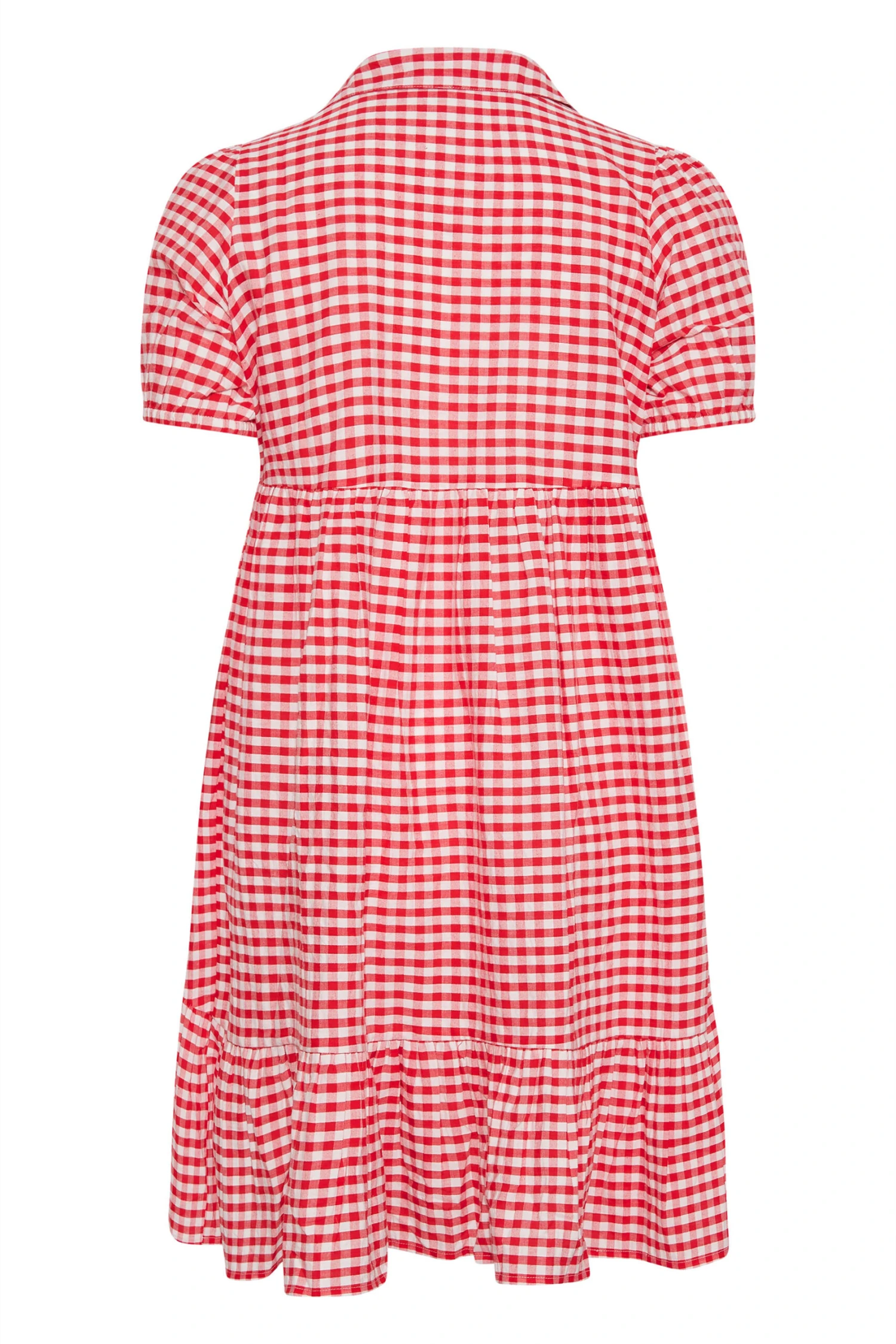 LIMITED COLLECTION Curve Red Gingham Dipped Hem Smock Dress 6 LIMITED COLLECTION Curve Red Gingham Dipped Hem Smock Dress - Image 6