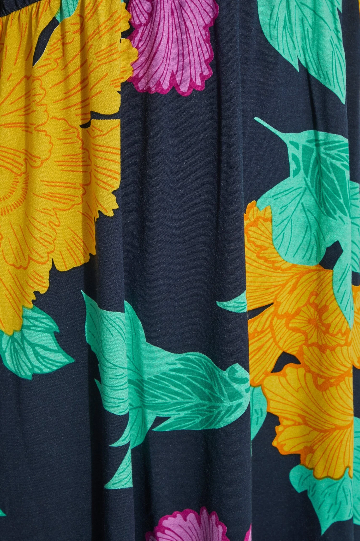 YOURS Curve Black Floral Cold Shoulder Dress 4 YOURS Curve Black Floral Cold Shoulder Dress - Image 4