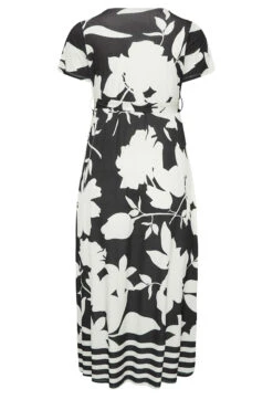 YOURS Curve Black Floral Midaxi Wrap Dress 11 YOURS Curve Black Floral Midaxi Wrap Dress -Saga Dresses Shop b3c13061 3498 42 301985 Y