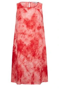 YOURS Curve Coral Orange Tie Dye Print Swing Dress 10 YOURS Curve Coral Orange Tie Dye Print Swing Dress -Saga Dresses Shop b499c239 4479 4b 137445 X