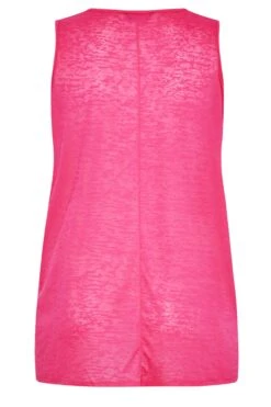 YOURS Curve Pink Burnout Tie Neck Vest Top 9 YOURS Curve Pink Burnout Tie Neck Vest Top -Saga Dresses Shop b56103fd 7d67 4e 300870 Y