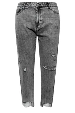 YOURS Curve Grey Ripped MOM Jeans 8 YOURS Curve Grey Ripped MOM Jeans -Saga Dresses Shop b57b4520 7dc0 42 143012 X