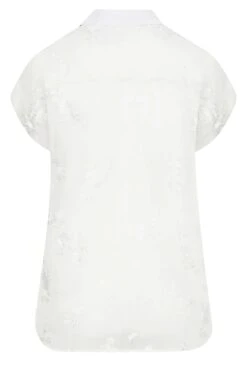 YOURS Curve White Floral Print Embroidered Shirt 13 YOURS Curve White Floral Print Embroidered Shirt -Saga Dresses Shop b5a3ff93 b74e 4f 173862 Y