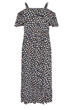 LIMITED COLLECTION Curve Navy Blue Daisy Print Cold Shoulder Dress 14 LIMITED COLLECTION Curve Navy Blue Daisy Print Cold Shoulder Dress -Saga Dresses Shop b5e1ceb6 b8f5 4d 215642 X