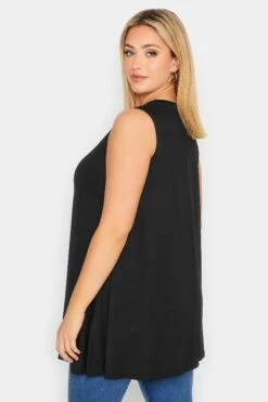 YOURS 2 PACK Curve Black & White Swing Vest Tops -Saga Dresses Shop b81b47cb 9fd4 45 320793 C