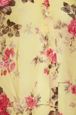 YOURS Curve Yellow Floral Print Sleeveless Swing Blouse -Saga Dresses Shop b90a089a d3a9 42 173874 Z