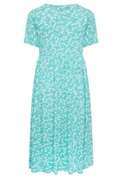 YOURS Curve Light Blue Floral Disty Print Smock Dress 11 YOURS Curve Light Blue Floral Disty Print Smock Dress -Saga Dresses Shop ba878cd5 c356 48 137387 Y