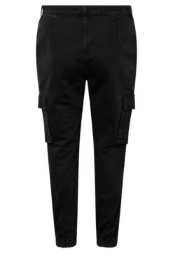 YOURS Curve Black Washed Cargo Jeans -Saga Dresses Shop bae481d1 b94b 40 143035 Y