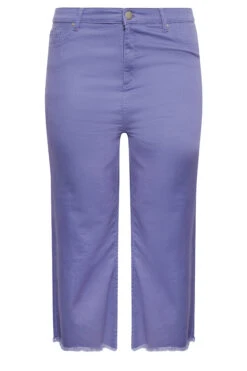 YOURS Curve Purple Stretch Cropped Jeans -Saga Dresses Shop bb7aa293 c51c 47 144690 X
