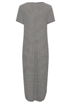 YOURS PETITE Curve Black Stripe Midaxi Dress -Saga Dresses Shop bc8395ef 5698 43 174425 Y