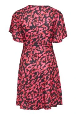 YOURS LONDON Curve Red Animal Print Wrap Dress -Saga Dresses Shop bcb2a792 0fab 41 161789 Y