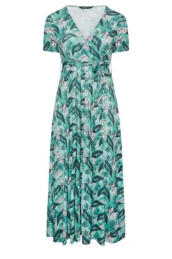 YOURS Curve Light Blue Leaf Print Maxi Wrap Dress 10 YOURS Curve Light Blue Leaf Print Maxi Wrap Dress -Saga Dresses Shop be5f9650 dd2e 4d 302161 X