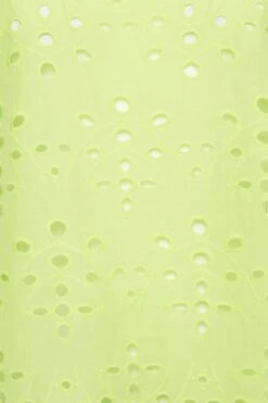 YOURS PETITE Curve Lime Green Broderie Anglaise Short Sleeve Top -Saga Dresses Shop bea2d52a d92b 45 174454 Z