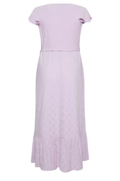 YOURS Curve Lilac Purple Broderie Anglaise Maxi Dress 11 YOURS Curve Lilac Purple Broderie Anglaise Maxi Dress -Saga Dresses Shop beb5836c 1cf3 49 137558 Y
