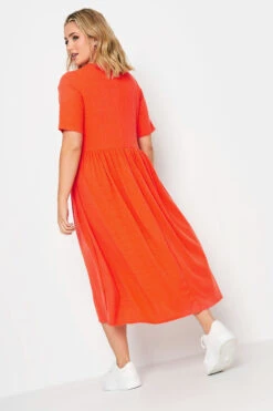 LIMITED COLLECTION Curve Orange Ribbed Peplum Midi Dress 9 LIMITED COLLECTION Curve Orange Ribbed Peplum Midi Dress -Saga Dresses Shop c01e050a 55b2 4e 215704 C