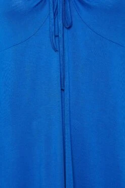 LIMITED COLLECTION Curve Cobalt Blue Tie Neck Top -Saga Dresses Shop c10b6132 6ce5 41 215727 Z