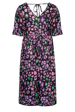 YOURS Curve Black Animal Print Smock Midi Dress -Saga Dresses Shop c192933e f415 4c 137508 Y