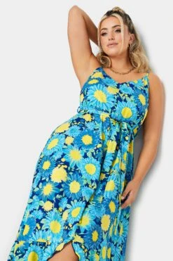 LIMITED COLLECTION Curve Blue Floral Frill Hem Midaxi Dress 8 LIMITED COLLECTION Curve Blue Floral Frill Hem Midaxi Dress -Saga Dresses Shop c2b25c0b f3dd 41 215496 D