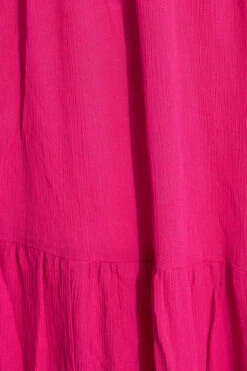 YOURS Curve Hot Pink Sleeveless Crinkle Dress -Saga Dresses Shop c31d158e e81f 4b 137121 Z