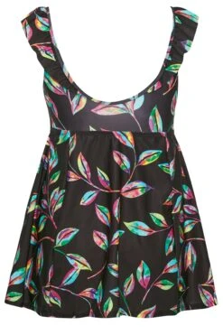 YOURS Curve Black Tropical Print Frill Swimdress 13 YOURS Curve Black Tropical Print Frill Swimdress -Saga Dresses Shop c3e1ddc6 02c9 4c 150304 Y