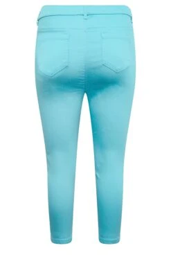 YOURS Curve Aqua Blue Cropped Stretch GRACE Jeggings -Saga Dresses Shop c56da36e c7b8 41 144749 Y