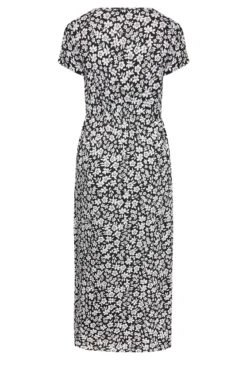 YOURS Curve Black Floral Maxi T-Shirt Dress -Saga Dresses Shop c5a5f3b4 eefe 4b 137300 Y