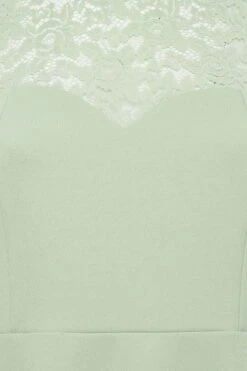 YOURS LONDON Curve Sage Green Lace Sweetheart Midi Dress -Saga Dresses Shop c5fbabc6 2567 4e 162213 Z