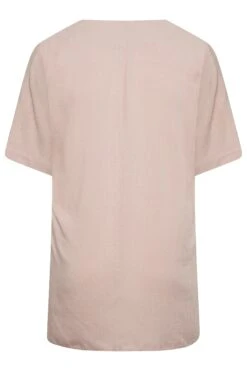 YOURS Curve Pink Marl V-Neck Top -Saga Dresses Shop c7182df0 635b 40 174268 Y