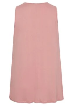 LIMITED COLLECTION Curve Pink Broderie Anglaise Insert Vest Top -Saga Dresses Shop c7ad20df b800 41 215696 Y