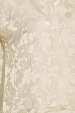 YOURS Curve Cream Satin Leaf Print Shirt -Saga Dresses Shop c8700aaa 0e79 42 173860 Z