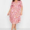 LIMITED COLLECTION Curve Purple Floral Wrap Midaxi Dress
