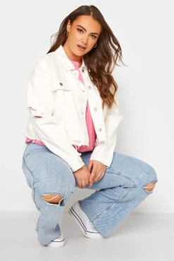 YOURS FOR GOOD Curve Bleach Blue Ripped Knee Wide Leg Jeans -Saga Dresses Shop c9dff3c5 33b0 49 142906 14